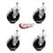 Service Caster 5 Inch Phenolic Wheel Swivel 1/2 Inch Threaded Stem Caster Set SCC-TS20S514-PHS-121315-4 - alternate 2
